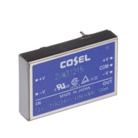 Cosel U.S.A. Inc. DC-DC Converter, 15V, 0.1A, -15V, 0.1A, 9-18V In, Enclosed, Thru Hole, ZU Series