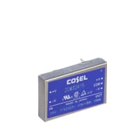 Cosel U.S.A. Inc. DC-DC Converter, 15V, 0.1A, -15V, 0.1A, 18-36V In, Enclosed, Thru Hole, ZU Series