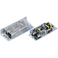 Cosel U.S.A. Inc. Power Supply, AC/DC-DC, 5V@5A, 12V@5A, 85-264/120-370V In, Open Frame, PFC, LEB Series