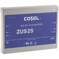 Cosel U.S.A. Inc. DC-DC Converter, 12V, 2.1A, 9-18V In, Enclosed, Thru Hole, Switching, ZU Series