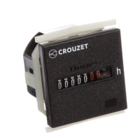 Crouzet Elapsed Time Indicator, CHM48, 7 Digit, 100-130VAC, 60Hz, Electromechanical