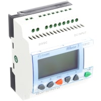 Crouzet Millenium 3, CD12 Controller, LCD Display, 24 VDC, 8 Inputs, 4 Relay Output