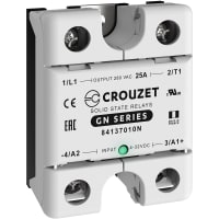 Crouzet SSR, Single Phase, Panel Mount, 25A, IN 4-32 VDC, OUT 280 VAC, GN Series