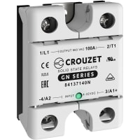 Crouzet SSR, Single Phase, Panel Mount, 100A, IN 4-32 VDC, OUT 660 VAC, GN Series