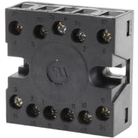 Crouzet Relay Socket, 11 Pin, Chassis Mount, Back Connecting Socket