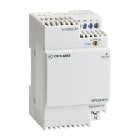 Crouzet Din Rail 24vdc power supply 60w, 100-240 vac/24VDC, 2.5 A