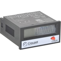 Crouzet Hour Meter, 8 Digit LCD, 8mm High, Non-Backlit, 4 Ranges, 10-260VAC/VDC Input