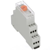 Crouzet Time Delay Relay, On-Delay, DPDT, 0.5 S to 240 Hrs, DIN Rail, BA2R Series