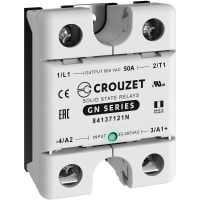 Crouzet SSR, Single Phase, Panel Mount, 50A, IN 90-280 VAC, OUT 660 VAC, GN Series