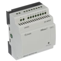 Crouzet Controller, PLC, Sup-V 24DC, 8 Analog/Digital In, 4 Relay Out, Panel Mnt, IP20, IP40