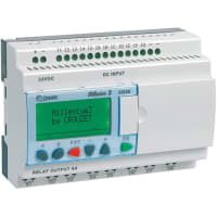 Crouzet Controller, PLC, Sup-V 12DC, 12 Analog/Digital In, 8 Relay Out, Panel Mnt, Screw