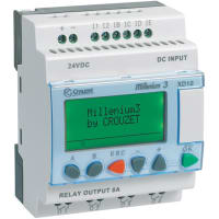 Crouzet Controller, PLC, Sup-V 100-240AC, 6 Digital In, 4 Relay Out, Panel Mnt, IP20, IP40