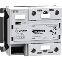 Crouzet SSR, GN0, 3-Phase, Panel Mount, 25A, IN 12-30 VDC, OUT 510 VAC, S Zero Cross