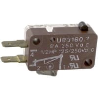 Crouzet Switch, Miniature, 4 N (Max.), 6 A, 250 V, Glass Filled Polyamide, 83160 Series