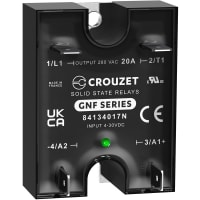 Crouzet SSR, GNF, 1-Phase, Panel Mount, 25A, IN 4-30 VDC, OUT 280 VAC, Zero Cross