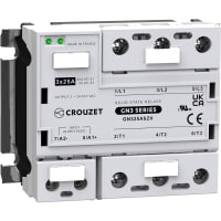 Crouzet SSR, GN3, 3-Phase, Panel Mount, 25A, IN 24-255 VAC/DC, OUT 510 VAC, S Zero Cross