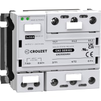 Crouzet SSR, GN3, 3-Phase, Panel Mount, 50A, IN 4-32 VDC, OUT 510 VAC, Random