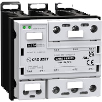 Crouzet SSR, GNR3, 3-Phase, DIN Rail, 25A, IN 24-255 VAC/DC, OUT 660 VAC, S Zero Cross