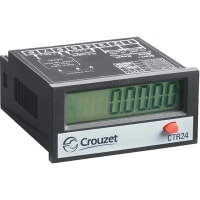 Crouzet Counter, Totalizer, 8 Digit LCD 8mm High, 24 x 48mm, Non-Backlit, NPN/NPN Input