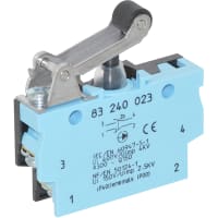 Crouzet Switch, PBX, Standard, W5 Screw Connections, Roller Lever, 6A @ 250VAC