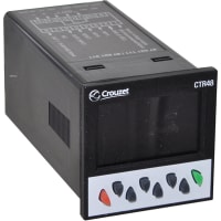 Crouzet Counter; Preset; 1 Relay; Green/Red LCD; 10-30 VDC; CTR48 Series