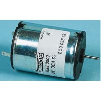 Crouzet Crouzet DC Motor, 3 W, 4.5 to 30 V dc, 7.7 mNm, 3700 rpm, 2mm Shaft Diameter