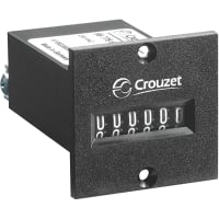 Crouzet Electromechanical Impulse Counter With Reset, 36X37MM, 24 Vdc