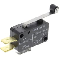 Crouzet Microswitch 1/4" Quick Connect Lever=153Ex Radius=28.7