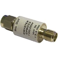 Crystek Corporation Oscillator, Crystal Clock, 100MHz, 3.3V, HCMOS Out, SMA, +/-25ppm, -40 to +85degc, 15pF