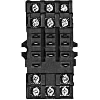 Custom Connector Relay Socket, 11 Pin, 3 Pole, 300 V, 15 A, Pressure Clamp Screw, DIN Rail, ST Series