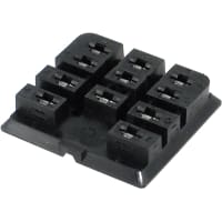 Custom Connector Relay Socket, 11 Pin, 3 Pole, 3PDT, Square, No mount ends, PCB, CM Series