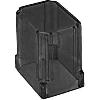 Custom Connector Enclosure, Relay, Socket Mount, Polycarbonate, Black, 2.625x2.249x1.625 In, HC Series