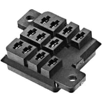 Custom Connector Relay Socket, 11 Pin, 3 Pole, 300 V, 10 A, Quick Disconnect, CM/RR Series