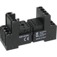 Custom Connector Relay Socket, 8 Pin, DIN Rail Mount, 300 V, 10 (UL), 12 (CSA) A, 100 Megohms (Min.)