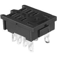 Custom Connector Relay Socket, 8 Pin, 300 V, 10 A, 100 Megohms (Min.), GR Series, Solder