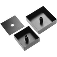 Custom Connector Enclosure, Box-Lid, Desktop, Plastic, Black, 2.02x2.02x0.754In, E1 Series