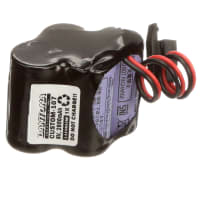 Dantona Industries, Inc. Lithium, Pack, Wire Lead Conn, 6V, 2900mah, 1.8 X 1.38 x 1.33 inches, Panasonic BR