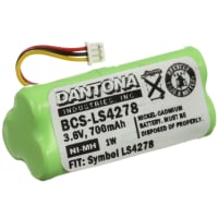 Dantona Industries, Inc. Battery, Bar Code Scanner, NIMH, 3.6V, 700 mAh, Symbol 82-67705-01