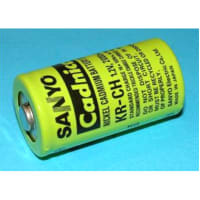 Dantona Industries, Inc. Battery, Rechargeable, C, Nickel-Cadmium, 1.2VDC, 2Ah, Pressure Contact