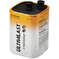 Dantona Industries, Inc. Battery, Non-Rechargeable, Lantern, Alkaline, 6 VDC, Screw Terminal, Lantern, ULTRALAST