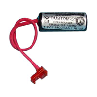 Dantona Industries, Inc. Battery, Emergency Lighting, NICAD, w/Conn.: 1.2V, 1400 mAh, 17.3x43.0, ELB1201N