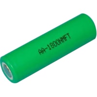 Dantona Industries, Inc. Battery, Rechargeable, AA, Nickel-Metal Hydride, 1.2VDC, 1.8Ah, Flat Top