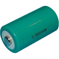 Dantona Industries, Inc. Battery, Rechargeable, Ni-MH, 1.2 VDC, 5000mAh, Pressure Contact, 