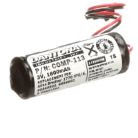 Dantona Industries, Inc. Battery, COMP-113, Lithium, 3V, 1800, mAh