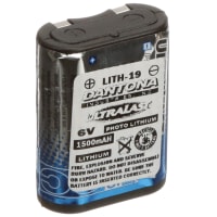 Dantona Industries, Inc. Battery, Non-Rechargeable, Rectangular, Lithium, 6VDC, 1.4Ah, DANTONA Series