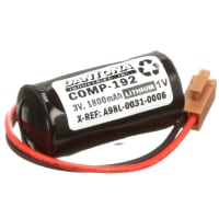 Dantona Industries, Inc. Battery, Lithium, 3V, 1800 mAh, W/Connector, Replaces GE FANUC: