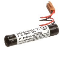 Dantona Industries, Inc. Battery, Non-Rechargeable, Cylindrical, Lithium, 3VDC, 1.4Ah, Connector, PLC