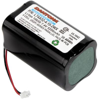 Dantona Industries, Inc. Battery, Pack Lithium-Ion Rechargeable 7.4V 5200MAH 18650 Conn 4 Cell UN38.3