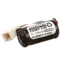 Dantona Industries, Inc. Battery, Lithium, 3V, 1200 mAh, W/Connector, Replaces ALLEN BRADLEY: 1745-B1