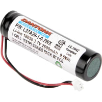 Dantona Industries, Inc. Battery, Lithium-Ion Rechargeable 3.7V 2600MAH 18650 Conn 1 Cell UN38.3